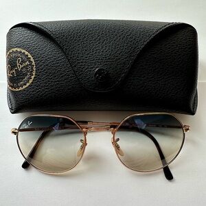 Ray-Ban Jack (RB3565) Sunglasses with Blue Gradient Lenses